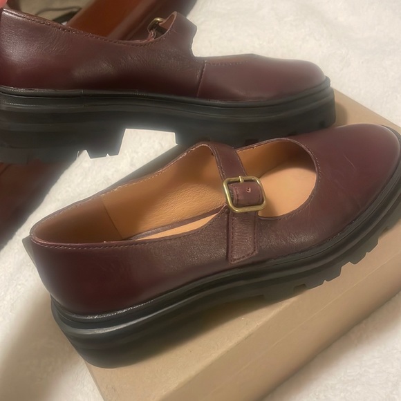 Madewell Freya Platform Chunky Lugsole Mary Janes in Dark Cabernet - Picture 4 of 11